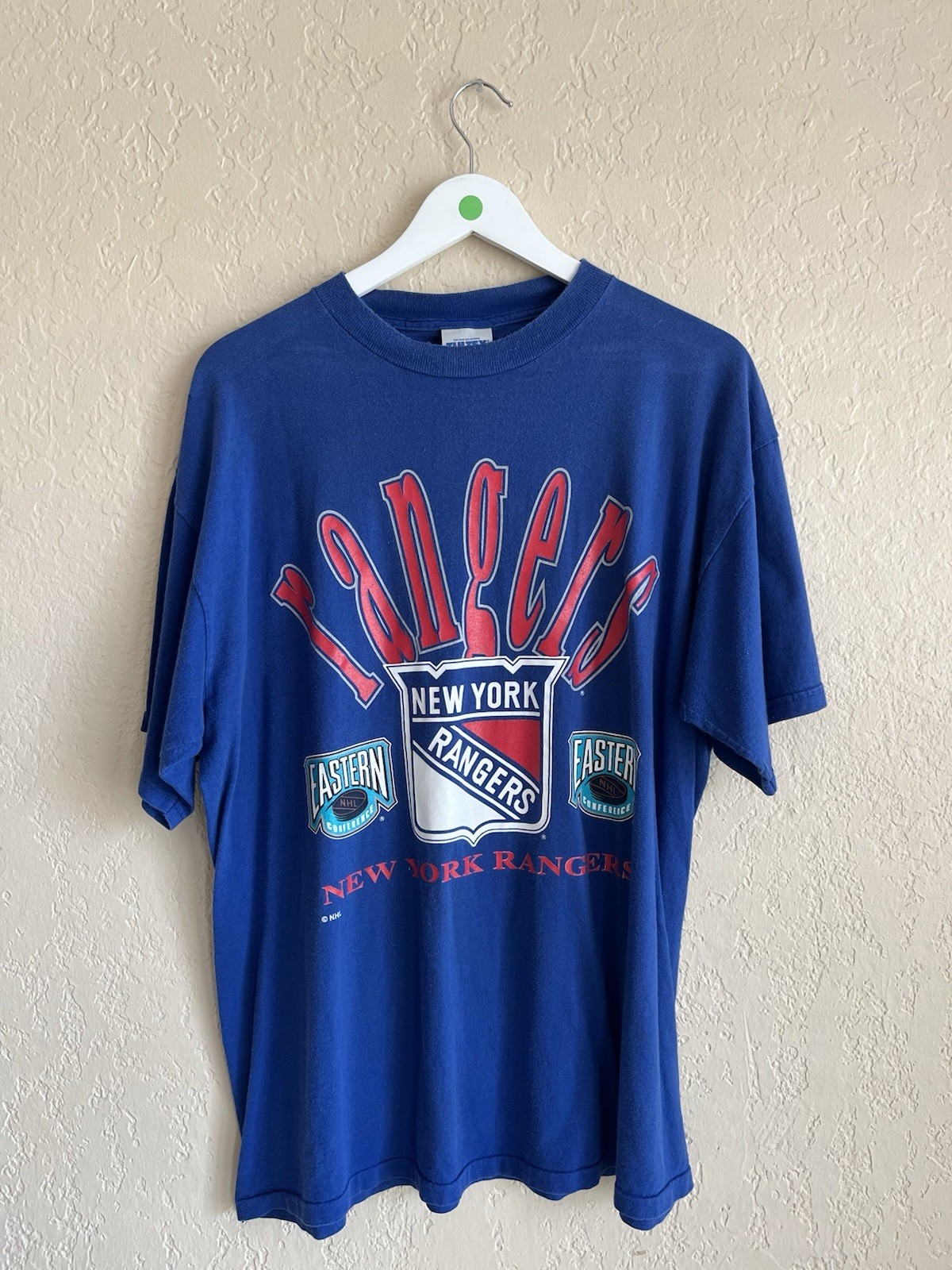 Vintage 90s NHL New York Rangers Hockey T Shirt Tee - Lee Sport - Men’s Size XL