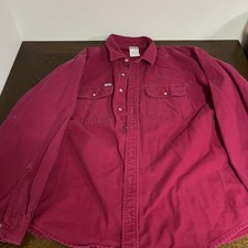 Vintage 90s Carhartt Heavy Duty Button Down Long Sleeve Shirt A4