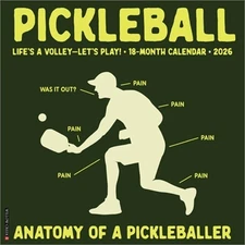 Pickleball 2026 12 X 12 Wall Calendar (Bookbook - Detail Unspecified)