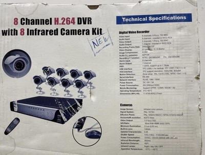 8 Channel H.264 DVR with 8 Infrared Camera Kit Model LTD08HTDK GS