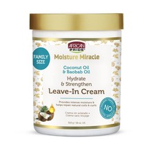 Moisture Miracle Leave-In Cream with Baobab Oil  Coconut Oil for Coily  Curly...