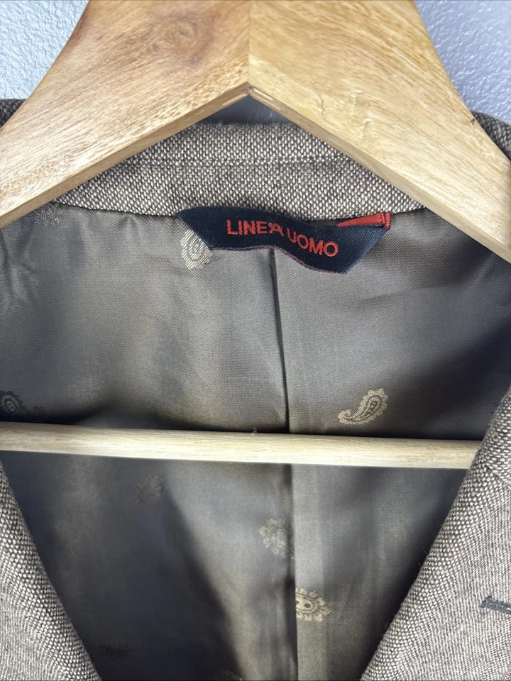 Blazer Abrigo Deportivo Linea Uomo Estilo Occidental Talla 50 Largo Tweed Foto 3 de 4