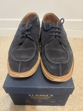 Tricker’s U Front Split Toe Navy Suede And Leather Derby 7.5UK/8.5US 5 Fitting