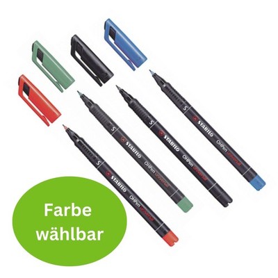 Stabilo Folienschreiber OHPen S 0,4mm perm. versch. Farben