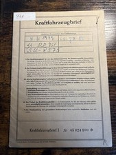 KFZ Brief Fahrzeugbrief Daimler-Benz 280 SE/9 3,5 1971