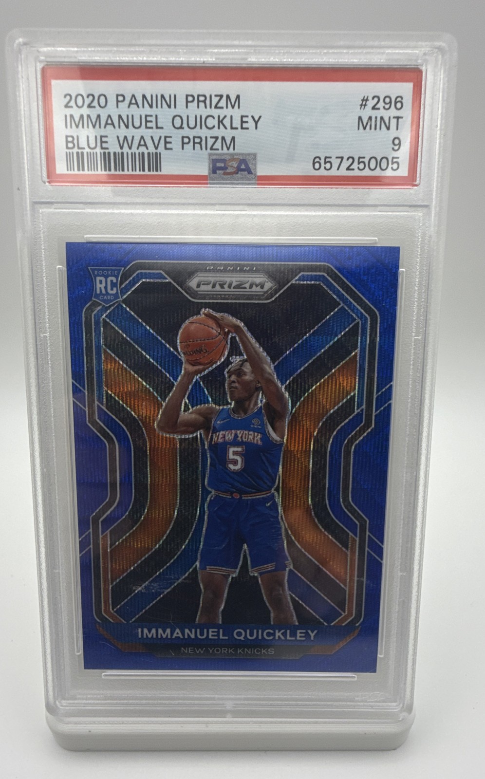 2020-21 Panini Prizm - Immanuel Quickley #296 Blue Wave Prizm (RC)