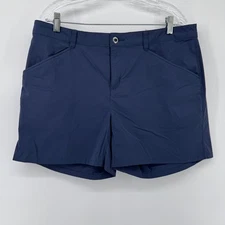 Patagonia Women's Size 14 Navy Blue Nylon Blend Hiking Outdoor Shorts