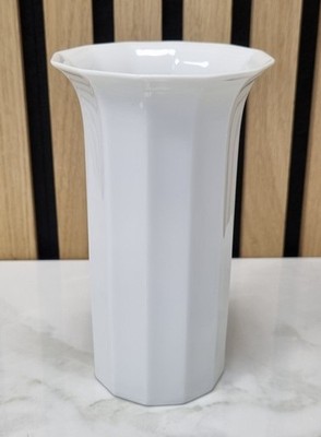 Rosenthal Studio Linie Vase Weiss Weissporzellan Facettiert 15cm Design Vintage