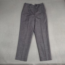 Pendleton Dress Pants Women  s 10 Gray Straight Houndstooth Lined Virgin Wool