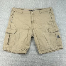 DC Shoes Shorts Men’s 38 Beige Cargo Baggy Y2K Skate Punk Grunge FLAWS