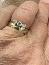 3 Stone Diamond Ring Q.5 9ct Yellow Gold