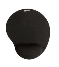 Innovera  Mouse Pad w/Gel Wrist Pad, Nonskid Base, 10-3/8 x 8-7/8, Black