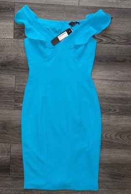 Black Halo Emilia Off The Shoulder Dress Blue Size 6