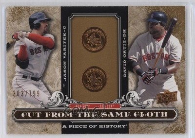 2008 A Piece of History Cut from the Same Cloth David Ortiz Jason Varitek 06v0