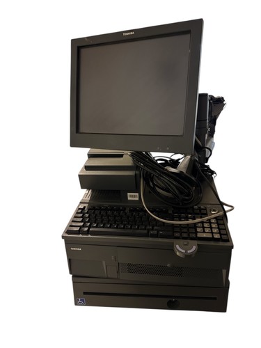Toshiba POS System Complete Setup – Touchscreen, Keyboard & Cash Drawer