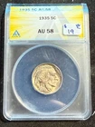 1935 BUFFALO NICKEL ANACS AU 58 283