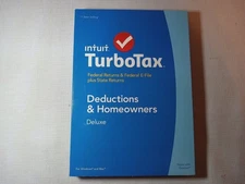5/$25 TurboTax Deluxe Federal and State 2014 Deductions & Homeowners WINDOWS MAC
