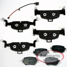 Bremsbeläge + Warnkontakte vorne + hinten passend für Audi A4 [8W]