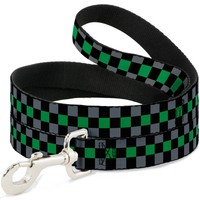 Dog Leash Checker Black/Gray/1 Green (Us Import)