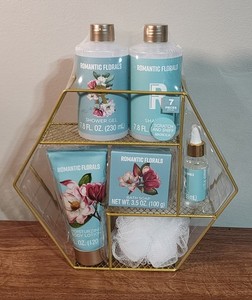 Romantic Florals Bath Gift Set, Magnolia, 7 Piece Set MOTHER'S DAY GIFT