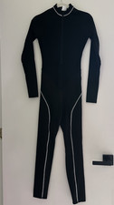 SKIMS Black Mesh Long Sleeve Catsuit Bodysuit  SKIMS sample tag  READ Small