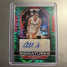 2023 Panini Prizm WNBA - Signatures Allisha Gray  Green Pulsar Prizm /25 (AU)