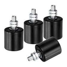 uxcell 4Pcs Slide Gate Guide Roller, 2" Nylon Rollers 2 Inch, Black
