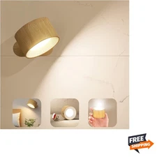 LED Sconces, Wall Mounted Lamps with Rechargeable Battery Operated USB Port 3...