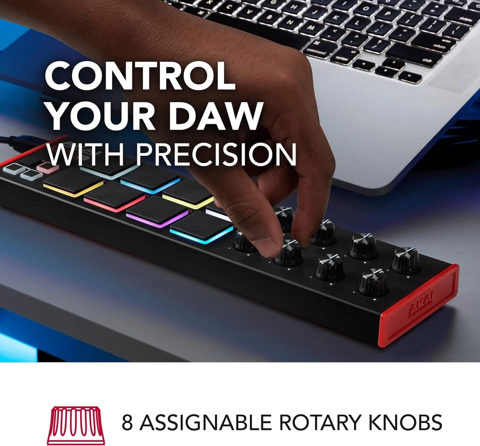 Akai Professional LPD8 - USB MIDI Controller with 8 Responsive RGB MPC - Image 3 of 4