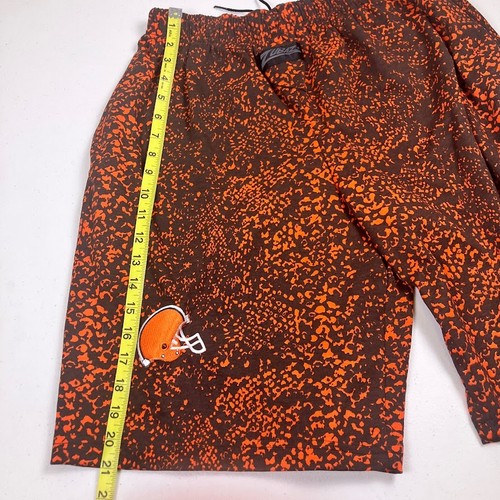 Cleveland Browns Zubaz NFL 10" Shorts Men’s L Orange Brown Baggy Fit NEW VTG - Picture 10 of 11