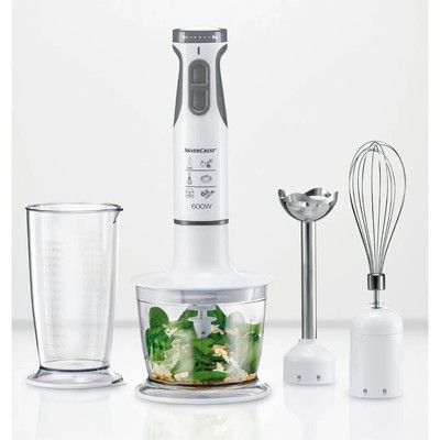 Frullatore A Immersione 600W - Set Completo Con Accessori Bianco/grigio - Foto 11