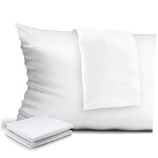 4-Pack Zippered Pillow Queen 20x30 Zippered Pillow Protectors 4 Pack