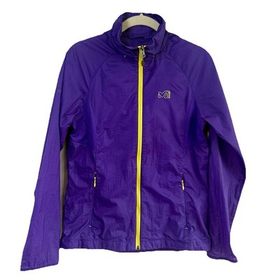 Millet Dry Edge Purple Hooded Windbreaker Jacket Women's Size Medium Full Zip