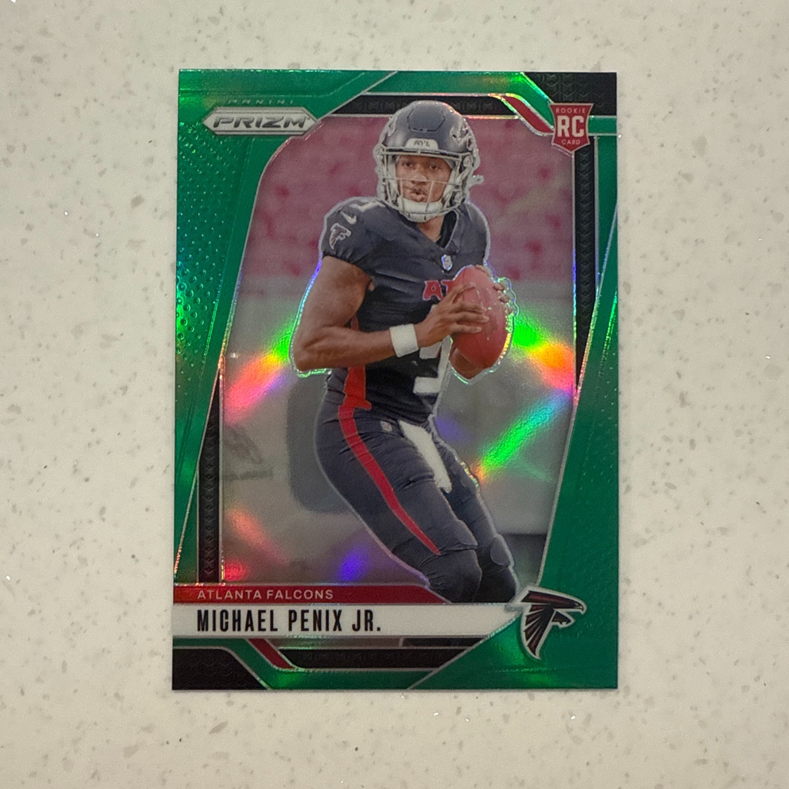 2024 Panini Prizm - Rookies Michael Penix Jr. #378 Green Prizm (RC)