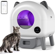 Self Cleaning Cat Litter Box 72L Large Capacity Automatic Litter Box App Control