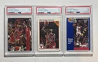 Michael Jordan PSA 7 PSA 5 PSA 7 Graded Card Lot (3)