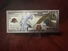 Rare Silver Alien $100 Bill Collectible - Sci-Fi Collectible