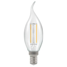 Image of Bent Tip Candle 2.2 = 25 Watt Clear SES E14 LED 2700k warm white Crompton 18594