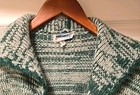 Vintage Women Green & White Gormay Cardigan Sweater w/Tie Double Knit - Sz Med — photo 3
