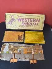 1950 Marx Western Ranch Set Box And Bar-M-Ranch Tin Litho Cabin Instructions