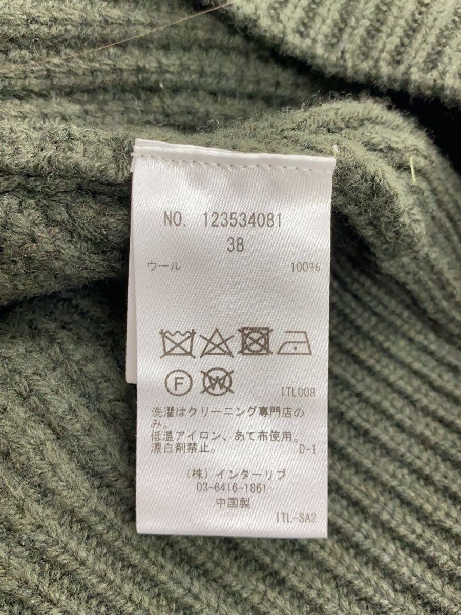 SACRA◆23AW/BOILED LAMBWOOL FURROW CARDIGAN/38/ウール/BLK/123534081 SACRA CARDIGAN 23AW SHAPED LAMBWOOL FURROW 38 WOOL Black