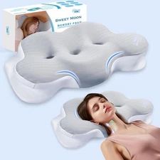 Cloud Contour Memory Foam Pillow,Ergonomic Design for Reducing Snoring