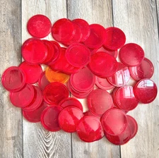 3" Inch Round Red Reflector Bike Trailer Truck Boat Mailbox Lot Of 52 Stimsonite