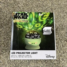 NEW Star Wars Mandalorian Grogu Baby Yoda LED Projector Light Lamp 5.5" 3 modes