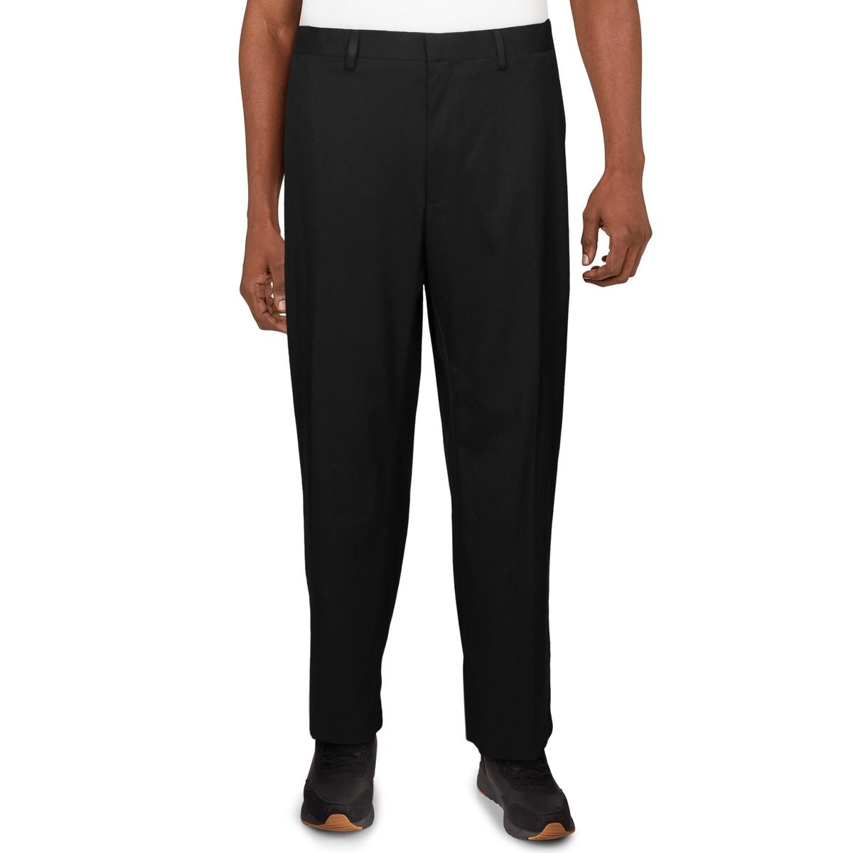 Мужские брюки J.M. Haggar для делового костюма классического покроя, черного цвета, 42/32 BHFO 1450