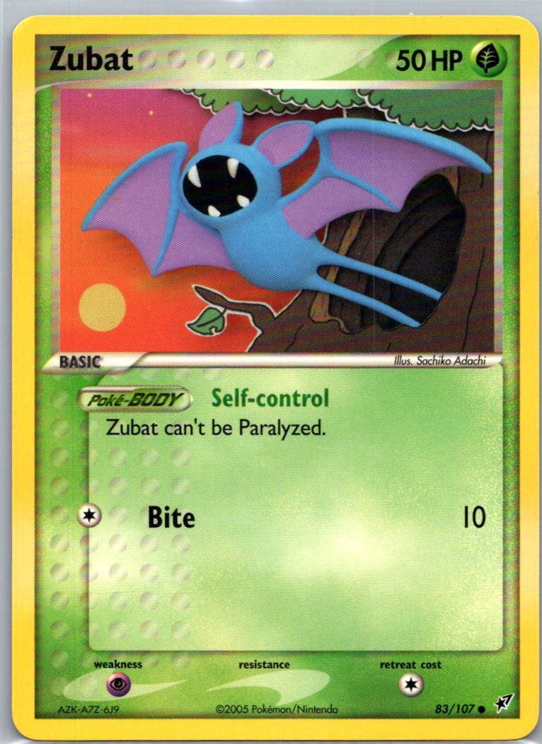 Pokemon TCG Zubat 83/107 Deoxys NM