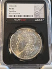 1921-D MORGAN DOLLAR CLASSIC ORIGINAL Vaultbox Coin NGC Ms63