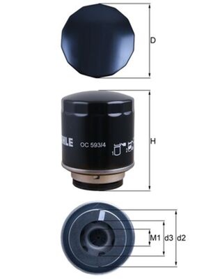 Ölfilter KNECHT OC 593/4 Anschraubfilter für VW AUDI SKODA A3 POLO GOLF SEAT EOS