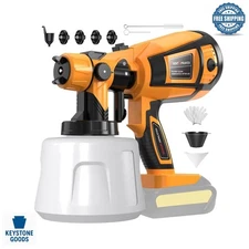 Cordless Electric Paint Sprayer 1400ml, High-Speed, Adjustable Flow, Handheld...