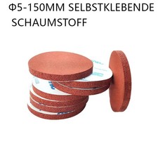 Selbstklebende Schaumstoff Silikon Vollscheiben Dichtungen Dick:1-10mm Φ5-150mm